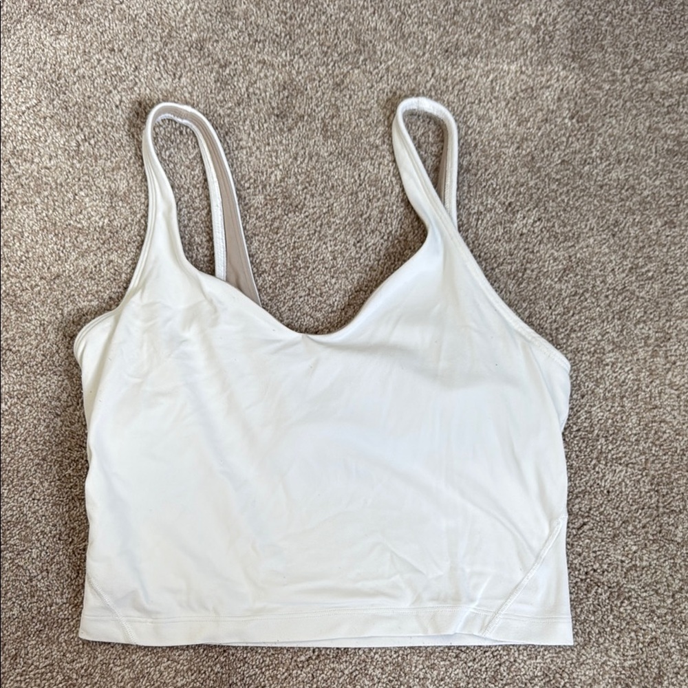 Lululemon Size 4 White Tank Top